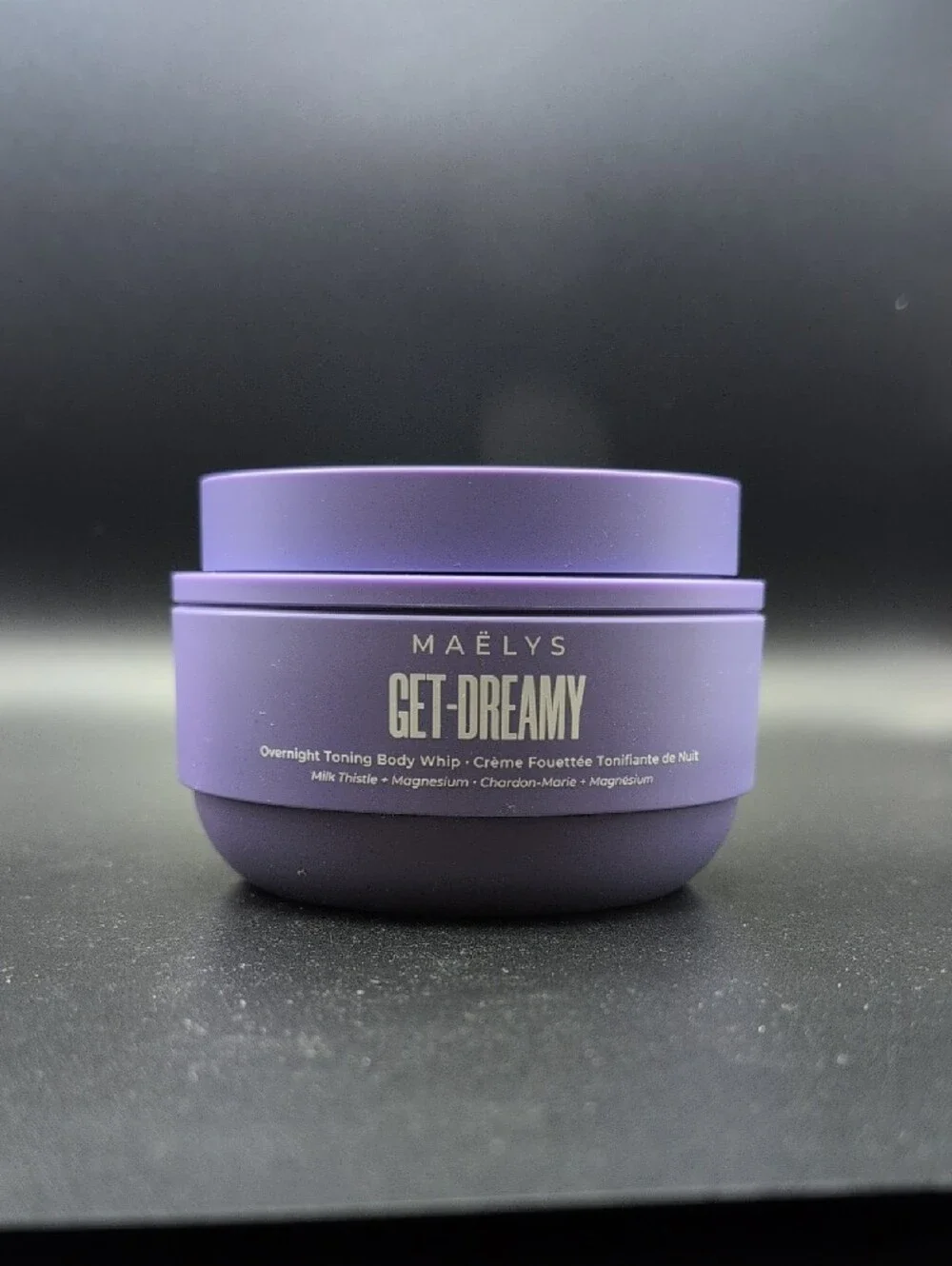 MAËLYS Get-Dreamy Overnight Toning Body Whip - White with Purple Text